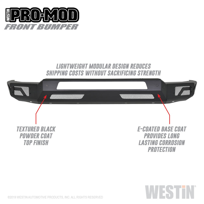 Westin 58-41075 Pro-Mod Front Bumper; Textured Black; - Truck Part Superstore