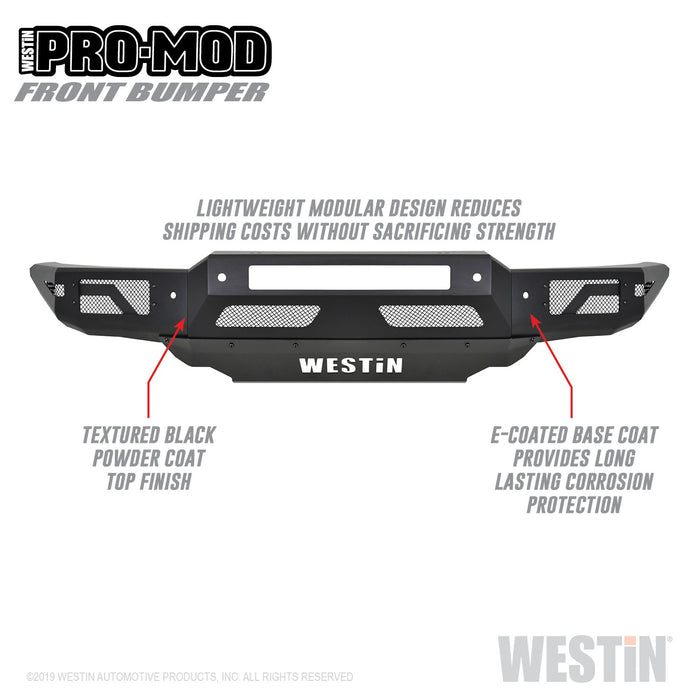 Westin 58-41085 Pro-Mod Front Bumper; Textured Black; - Truck Part Superstore