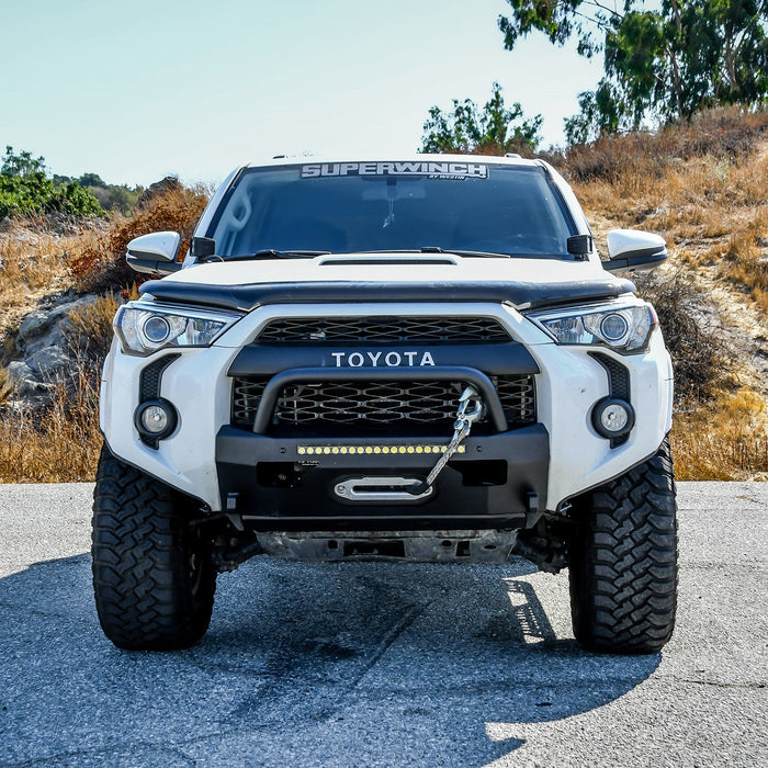 Westin 58-411155RBK Pro-Series Front Bumper; w/Round Bull Bar; Textured Black; - Truck Part Superstore