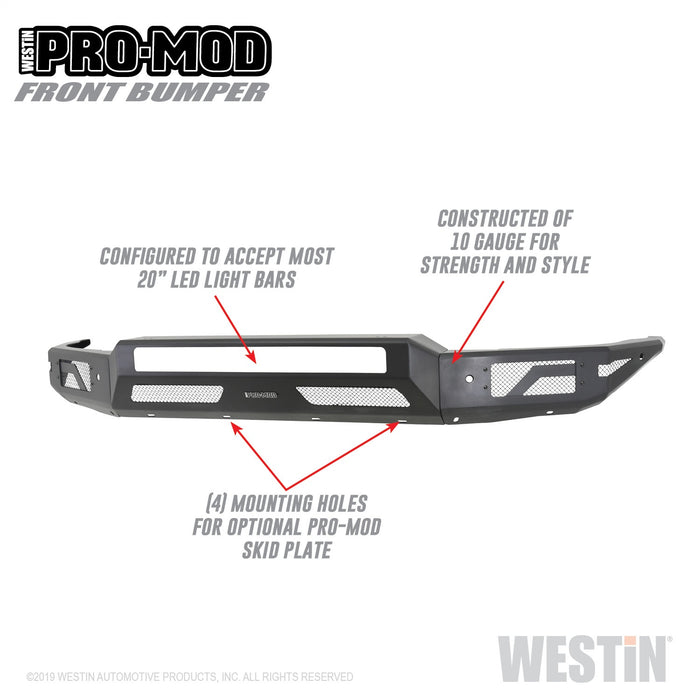 Westin 58-41165 Pro-Mod Front Bumper; Textured Black; - Truck Part Superstore