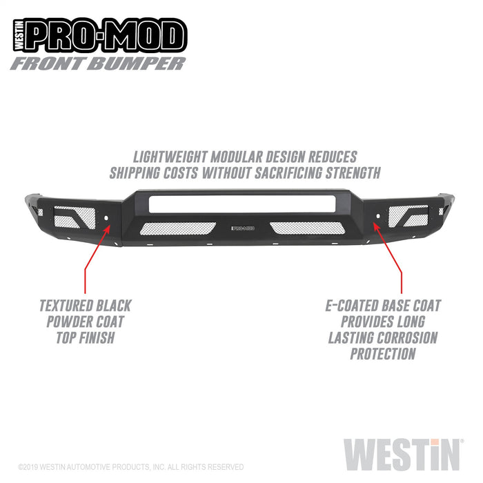 Westin 58-41165 Pro-Mod Front Bumper; Textured Black; - Truck Part Superstore