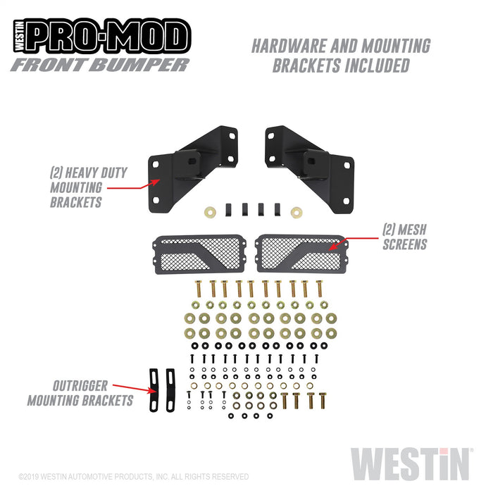 Westin 58-41165 Pro-Mod Front Bumper; Textured Black; - Truck Part Superstore