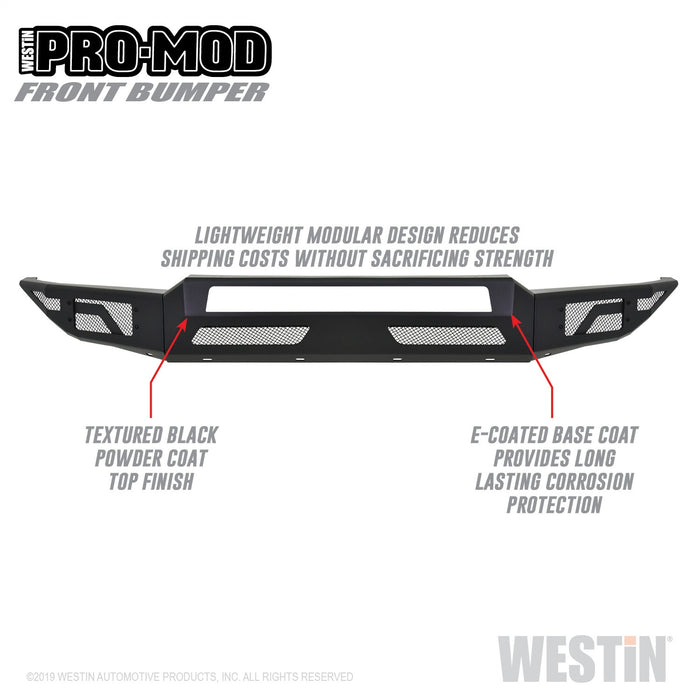 Westin 58-41175 Pro-Mod Front Bumper; Textured Black; - Truck Part Superstore
