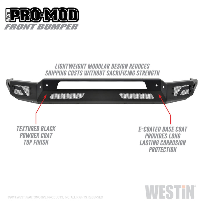 Westin 58-41195 Pro-Mod Front Bumper; Textured Black; - Truck Part Superstore