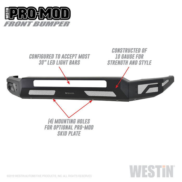 Westin 58-41205 Pro-Mod Front Bumper; Textured Black; - Truck Part Superstore