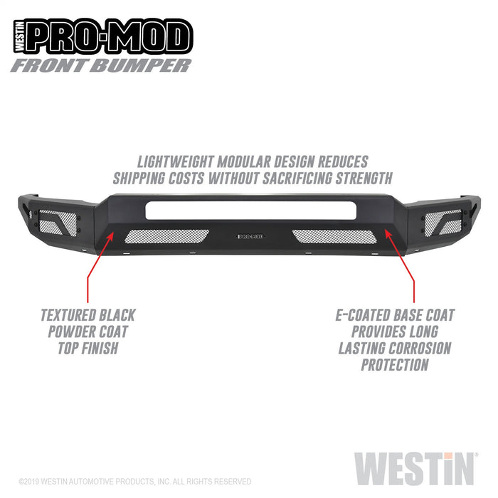 Westin 58-41205 Pro-Mod Front Bumper; Textured Black; - Truck Part Superstore
