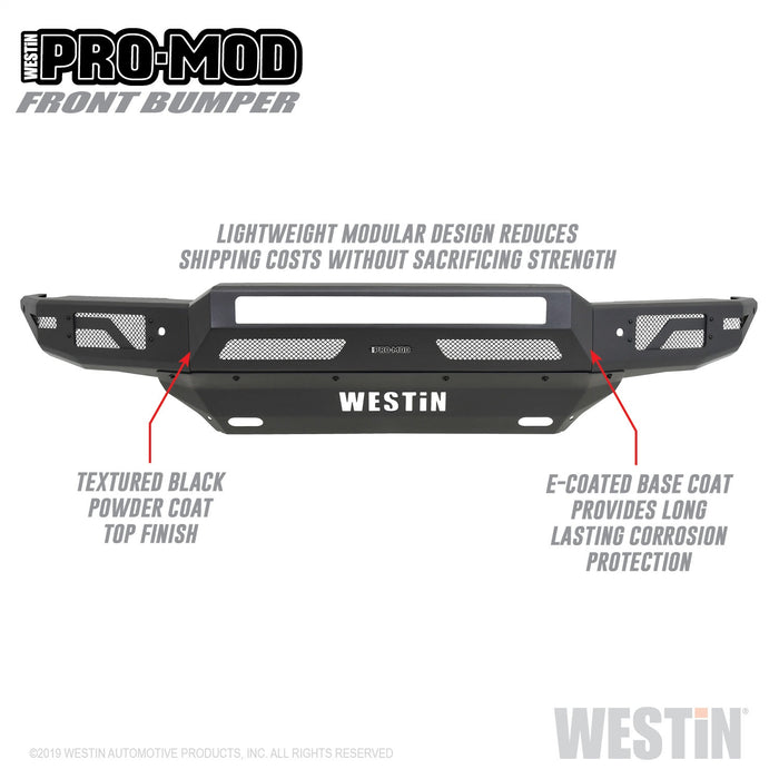 Westin 58-41215 Pro-Mod Front Bumper; Textured Black; - Truck Part Superstore
