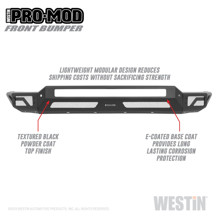 Westin 58-41225 Pro-Mod Front Bumper; Textured Black; - Truck Part Superstore