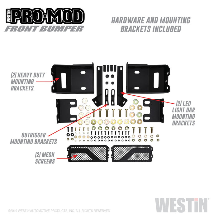 Westin 58-41225 Pro-Mod Front Bumper; Textured Black; - Truck Part Superstore