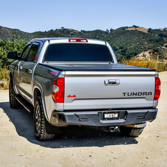 Westin 58-421035 Pro-Series Rear Bumper; Textured Black; Steel; - Truck Part Superstore