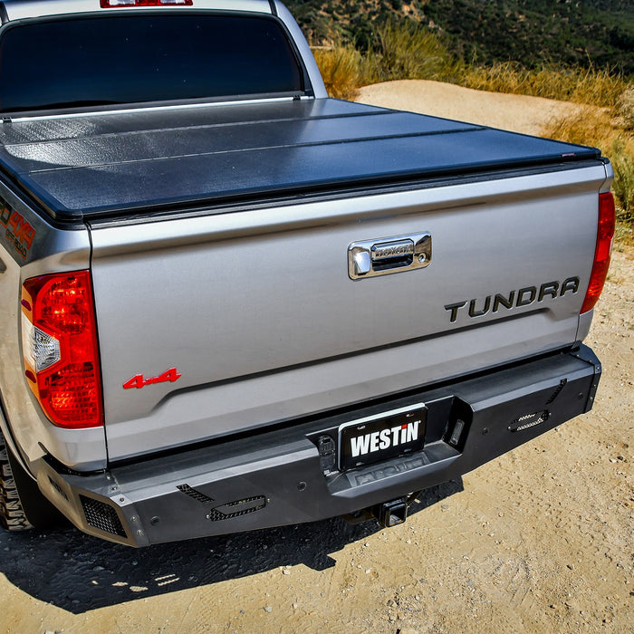 Westin 58-421035 Pro-Series Rear Bumper; Textured Black; Steel; - Truck Part Superstore
