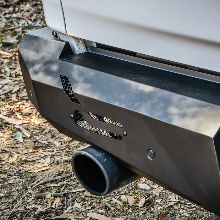 Westin 58-421075 Pro-Series Rear Bumper; Textured Black; Steel; - Truck Part Superstore