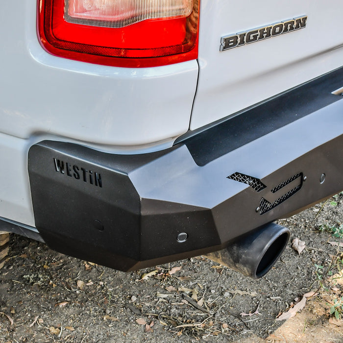 Westin 58-421075 Pro-Series Rear Bumper; Textured Black; Steel; - Truck Part Superstore