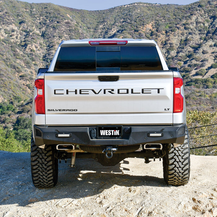Westin 58-421215 Pro-Series Rear Bumper; Textured Black; - Truck Part Superstore