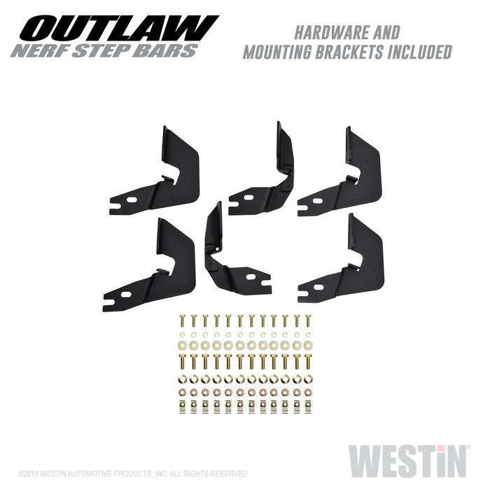 Westin 58-53725 Outlaw Nerf Step Bars; Textured Black; - Truck Part Superstore