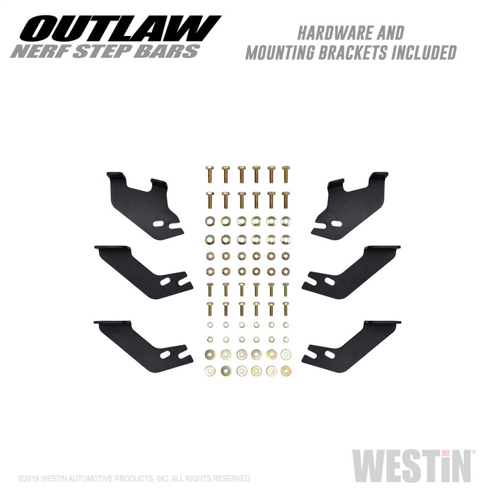 Westin 58-53835 Outlaw Nerf Step Bars; Textured Black; - Truck Part Superstore