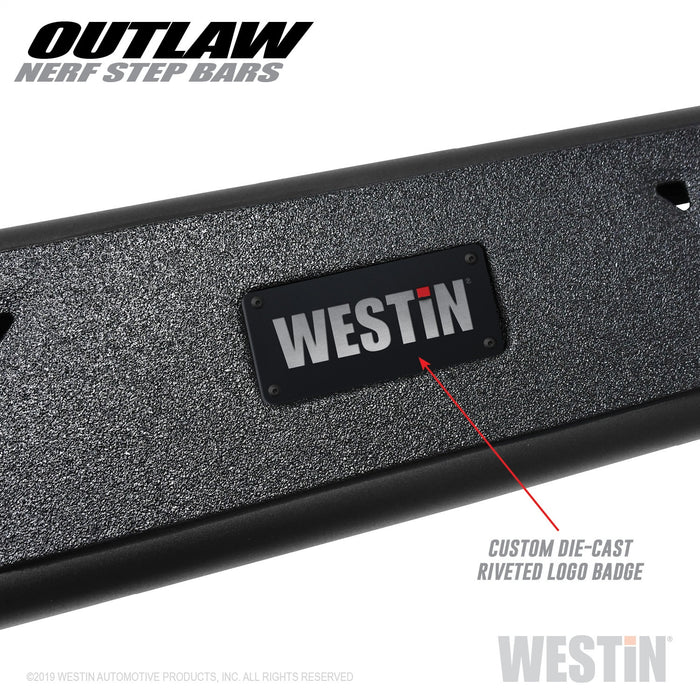 Westin 58-53835 Outlaw Nerf Step Bars; Textured Black; - Truck Part Superstore