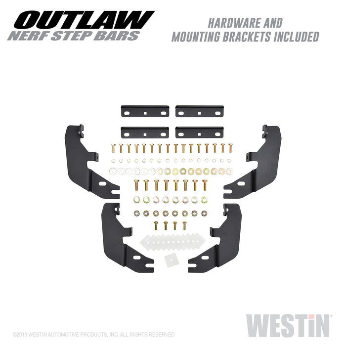 Westin 58-53935 Outlaw Nerf Step Bars; Textured Black; For Super Cab; - Truck Part Superstore