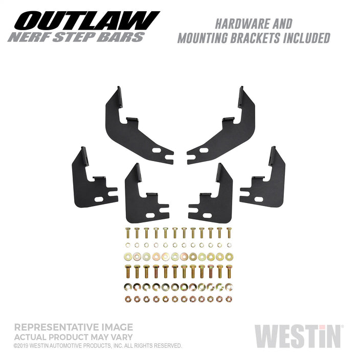 Westin 58-54085 Outlaw Nerf Step Bars; Textured Black; - Truck Part Superstore