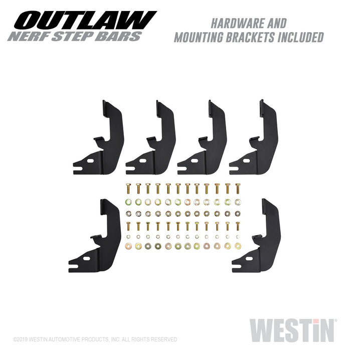 Westin 58-54135 Outlaw Nerf Step Bars; Textured Black; - Truck Part Superstore
