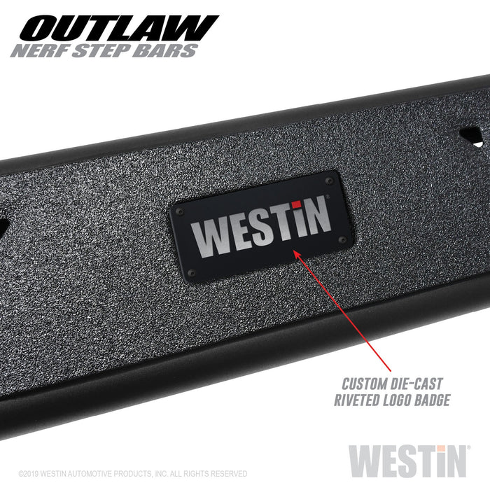 Westin 58-54135 Outlaw Nerf Step Bars; Textured Black; - Truck Part Superstore