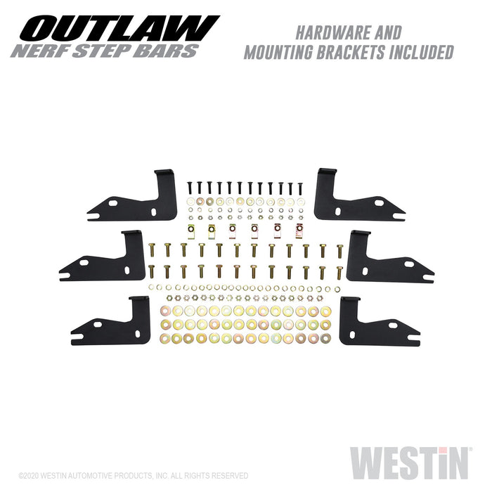 Westin 58-54165 Outlaw Nerf Step Bars; Textured Black; Steel; - Truck Part Superstore