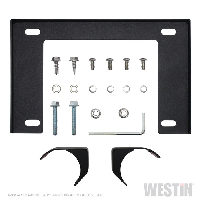 Westin 58-60055 Outlaw Bumper License Plate Mount; Textured Black; - Truck Part Superstore
