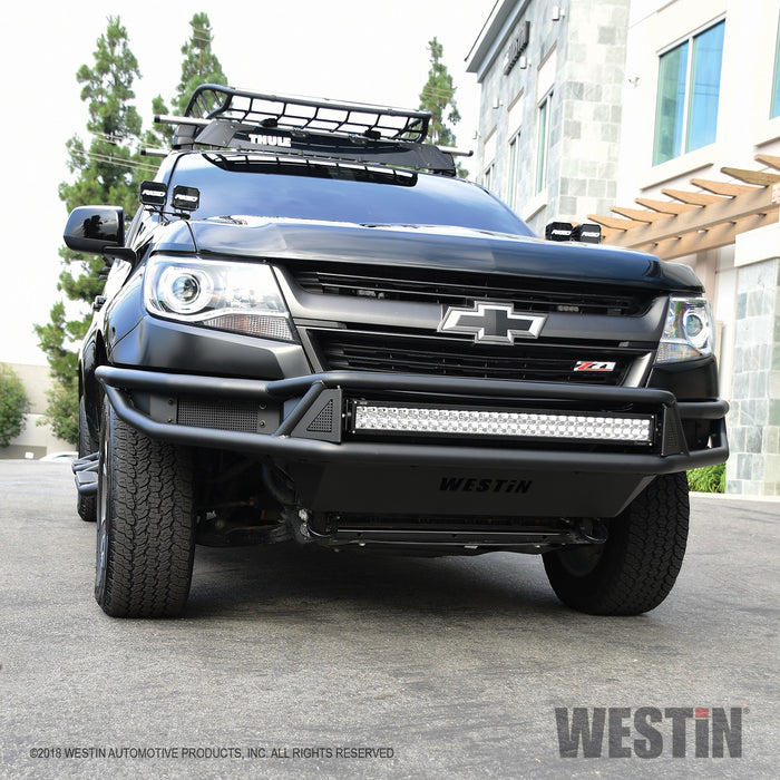 Westin 58-61055 Outlaw Front Bumper; Textured Black; - Truck Part Superstore