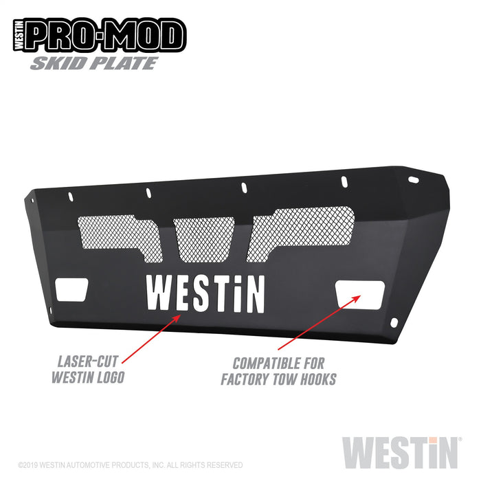 Westin 58-71165 Pro-Mod Skid Plate; Textured Black; E-coated Steel; - Truck Part Superstore