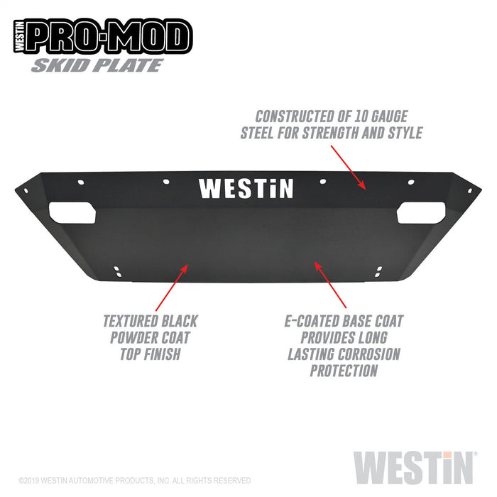 Westin 58-71185 Pro-Mod Skid Plate; Textured Black; - Truck Part Superstore