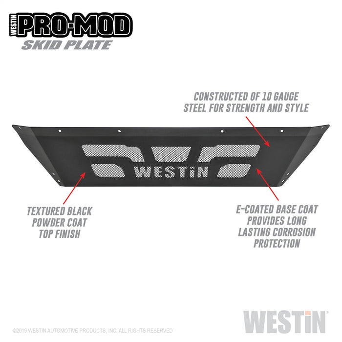 Westin 58-71195 Pro-Mod Skid Plate; Textured Black; - Truck Part Superstore