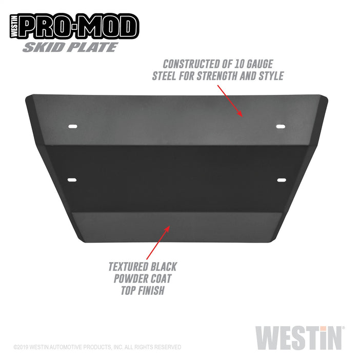 Westin 58-71215 Pro-Mod Skid Plate; Textured Black; Steel; - Truck Part Superstore