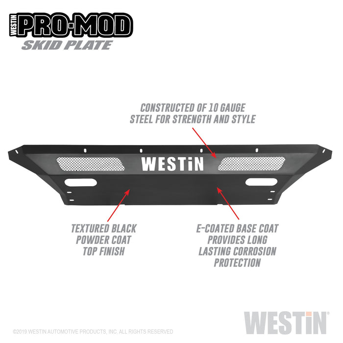 Westin 58-71225 Pro-Mod Skid Plate; Textured Black; - Truck Part Superstore