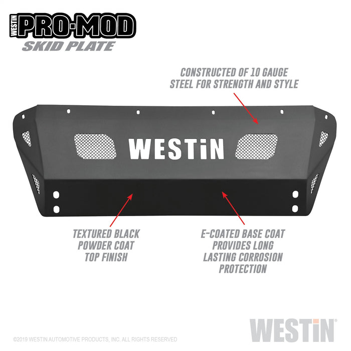 Westin 58-72015 Pro-Mod Skid Plate; Textured Black; - Truck Part Superstore
