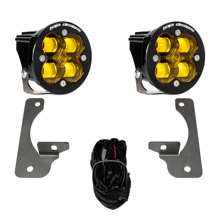 Baja Designs 587525 Squadron R SAE Fog Pocket Light Kit Jeep 2007-18 Wrangler JK w/ Premium OE Bumper (SAE Fog; Amber) Baja Designs - Truck Part Superstore