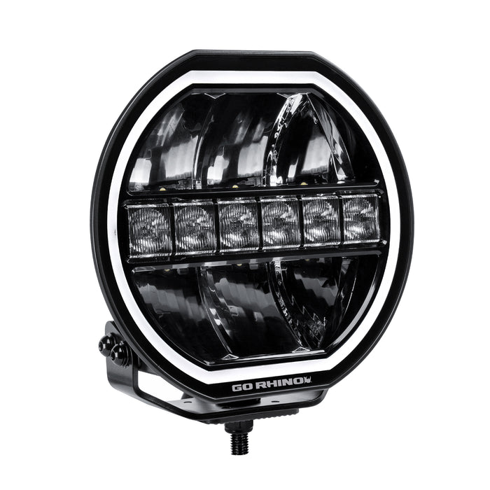 Go Rhino 751440911CRS Blackout Series Lights - 9" Maxline Hi/Low Beam W/Multi Daytime Running Light - Truck Part Superstore