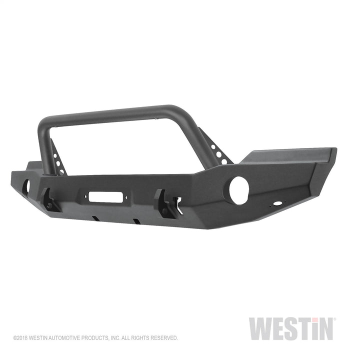 Westin 59-80045 WJ2 Full Width Front Bumper; w/Bull Bar; Steel; Textured Black; - Truck Part Superstore