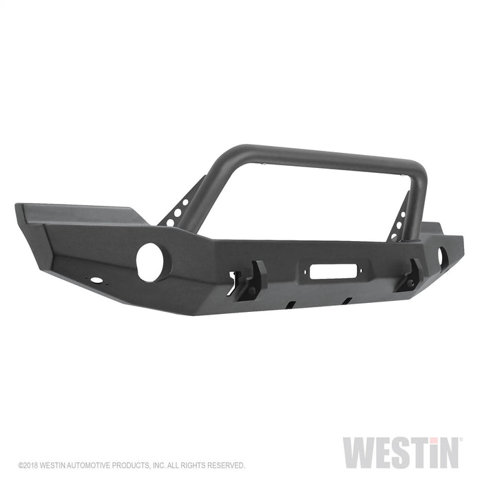 Westin 59-80045 WJ2 Full Width Front Bumper; w/Bull Bar; Steel; Textured Black; - Truck Part Superstore