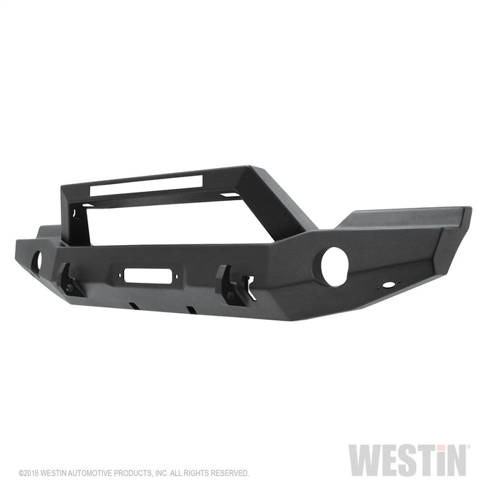 Westin 59-80055 WJ2 Full Width Front Bumper w/LED Light Bar Mount; Steel; Textured Black; - Truck Part Superstore