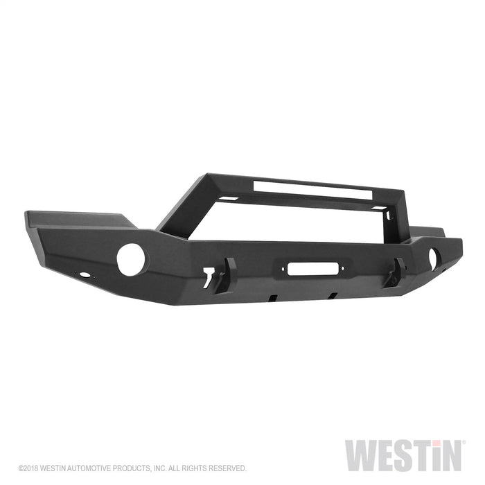 Westin 59-80055 WJ2 Full Width Front Bumper w/LED Light Bar Mount; Steel; Textured Black; - Truck Part Superstore