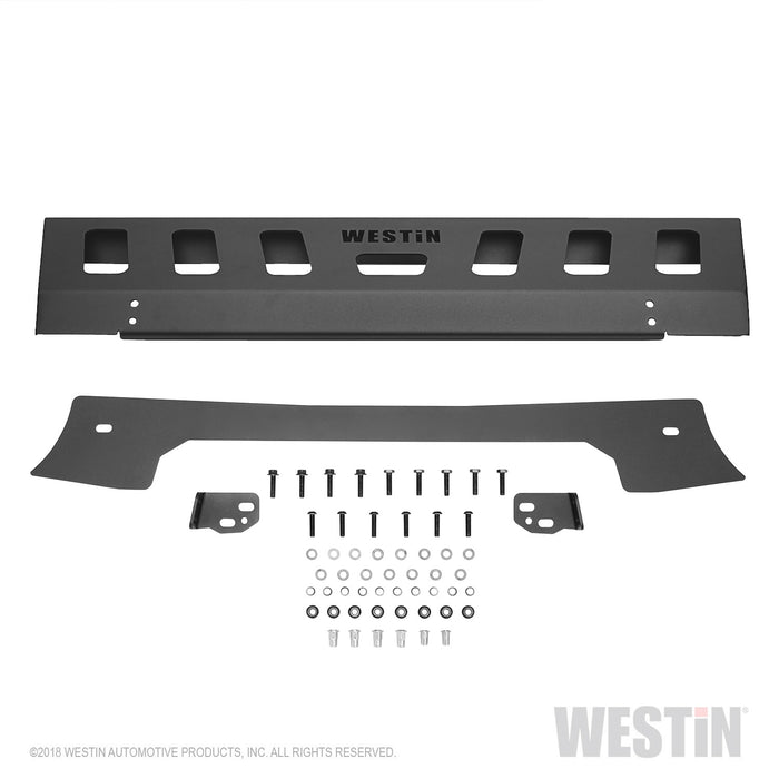 Westin 59-80095 WJ2 Front Bumper Skid Plate; Bumper Guard; Steel; Textured Black; Unlightened; - Truck Part Superstore