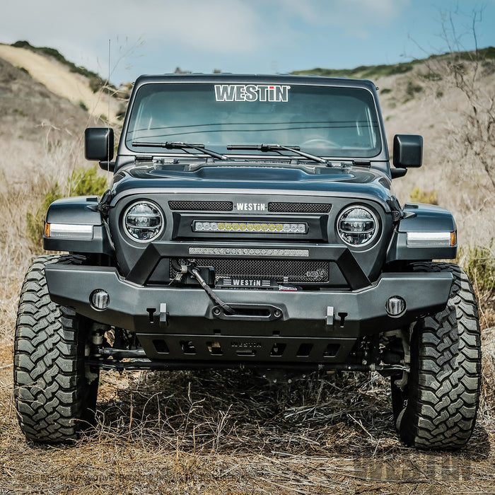Westin 59-80125 WJ2 Full Width Front Bumper w/LED Light Bar Mount - Truck Part Superstore