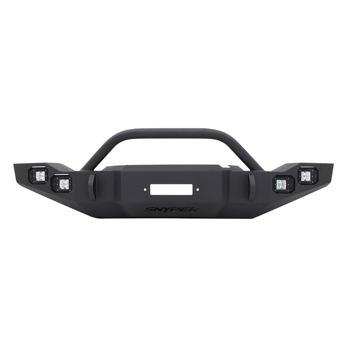 Westin 59-9525-12JKB5 Marksman Full Width Front Bumper w/Bull Bar; Textured Black; - Truck Part Superstore