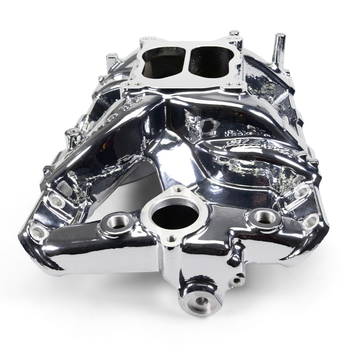 Edelbrock 7156-CP Performer RPM Pontiac 326-455 Intake Manifold, Chrome Plasma Finish - Truck Part Superstore