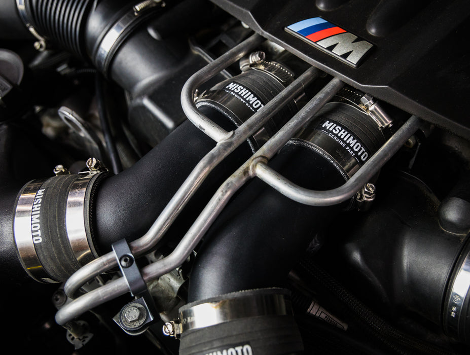 Mishimoto MMICP-F10-12MWBK Mishimoto Charge Pipes, Fits BMW F1X M5/M6 2012-2018, Micro Wrinkle Black - Truck Part Superstore