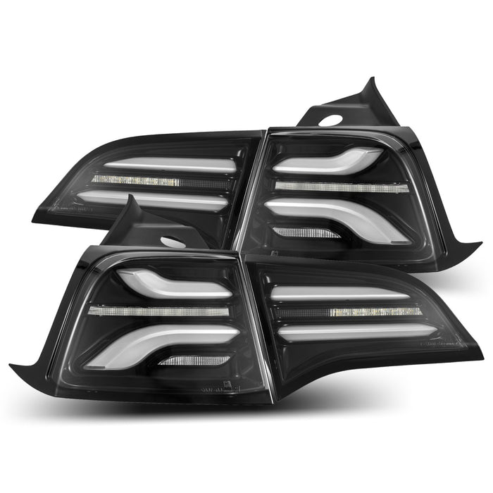 AlphaRex 601010 LED Taillights Jet Black - Truck Part Superstore