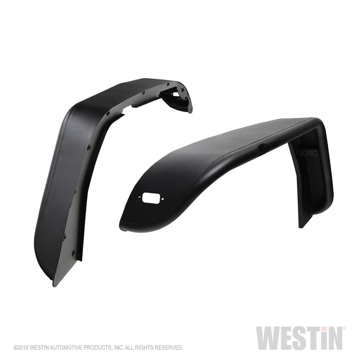Westin 62-1025 Tube Fenders; Front; Pair; Steel w/Textured Black Finish; - Truck Part Superstore