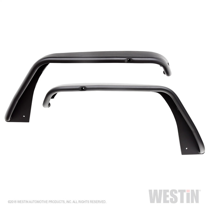 Westin 62-1025 Tube Fenders; Front; Pair; Steel w/Textured Black Finish; - Truck Part Superstore