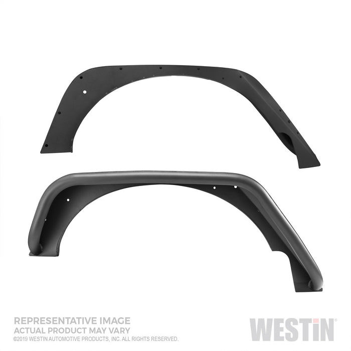 Westin 62-1065 Tube Fenders; Rear; Pair; Steel; Textured Black Finish; - Truck Part Superstore