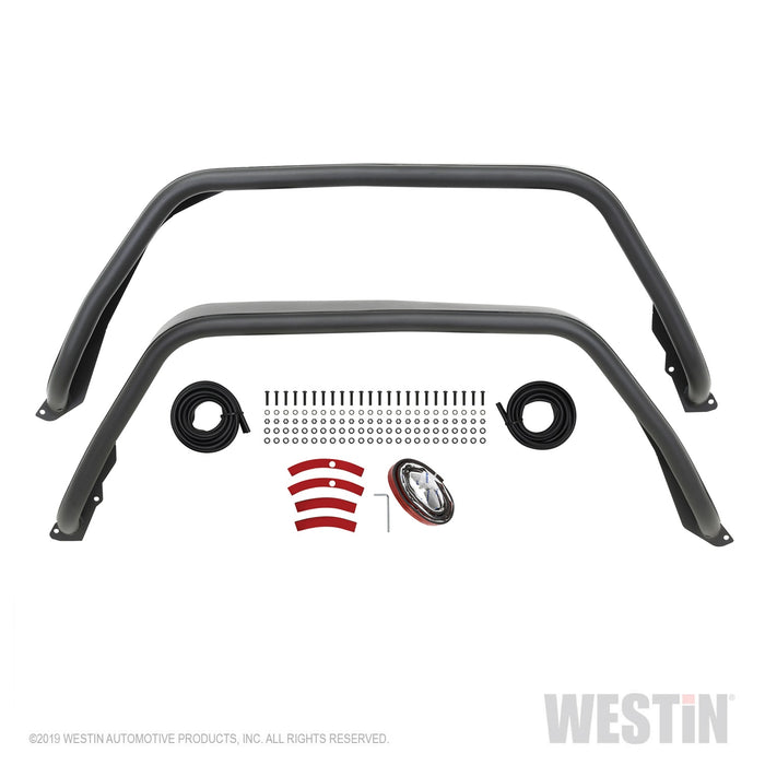 Westin 62-1065 Tube Fenders; Rear; Pair; Steel; Textured Black Finish; - Truck Part Superstore